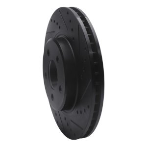 Chrysler 300 Brake Rotor (1) - Front Right - R1 Concepts - Drilled & Slotted - Black - `05-`23